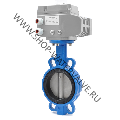 Затвор дисковый поворотный с электроприводом BVM01080-02, DN80, AC220V